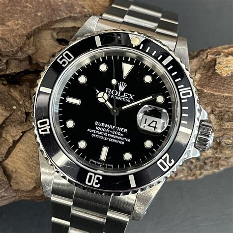 rolex oyster submariner 30 m 16610 data|rolex 16610 price chart.